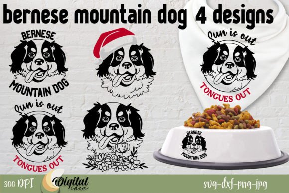 Bernese Mountain Dog SVG Design