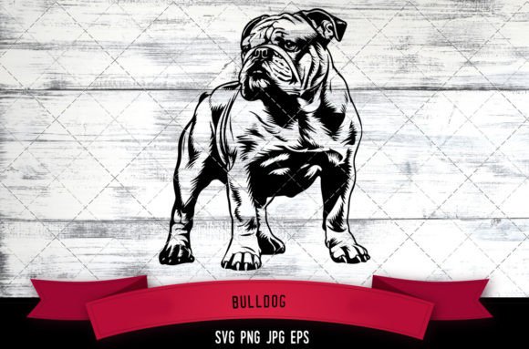 Bulldog SVG for Embroidery