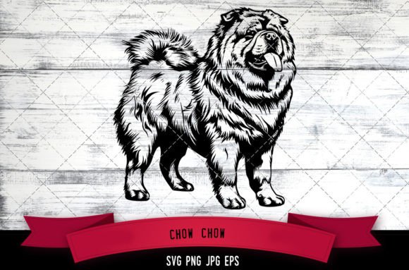 Chow Chow SVG for Embroidery