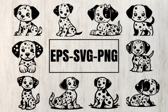 Cute Dalmatian Dog SVG