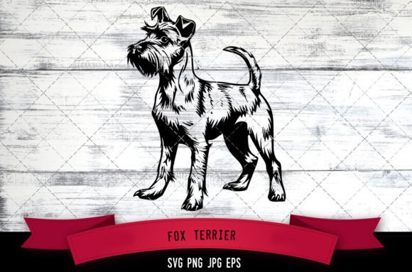 Fox Terrier SVG, Dog SVG, Logo