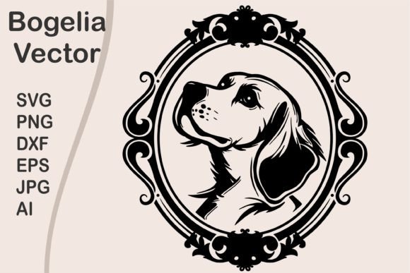 Framed Hunting Dog Svg