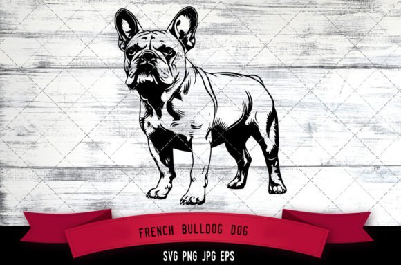 French Bulldog SVG for Embroidery