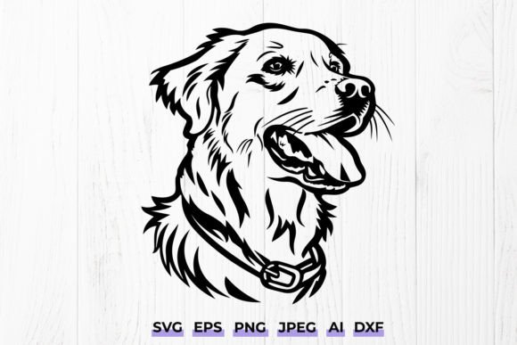 Golden Retriever Dog Svg - Pet Portrait