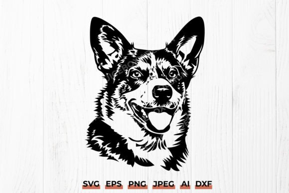 Happy Australian Cattle Dog SVG DXF