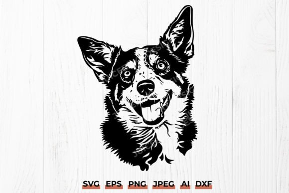 Happy Australian Cattle Dog SVG DXF PNG