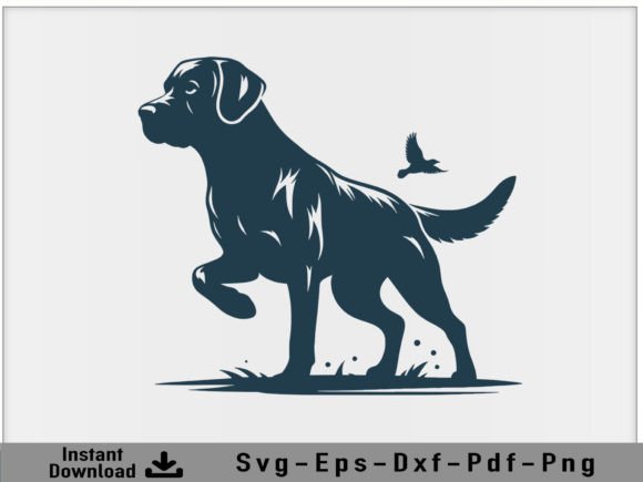 Hunting Dog Svg Vector Silhouette File