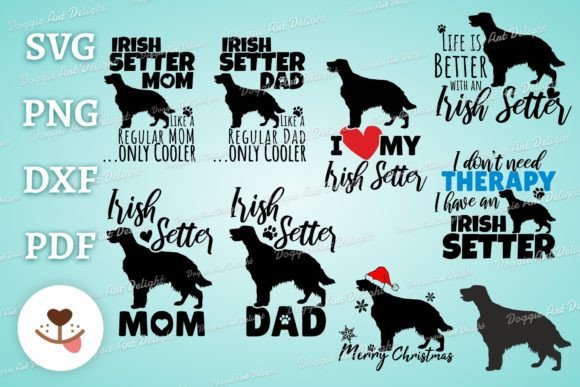 Irish Setter Dog Svg Bundle