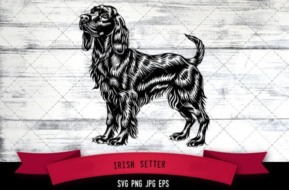Irish Setter SVG, Dog SVG, Logo