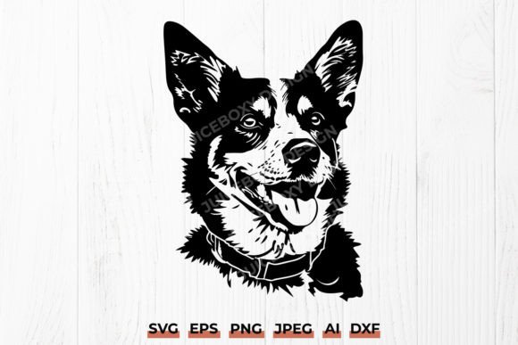 Joyful Australian Cattle Dog SVG DXF PNG