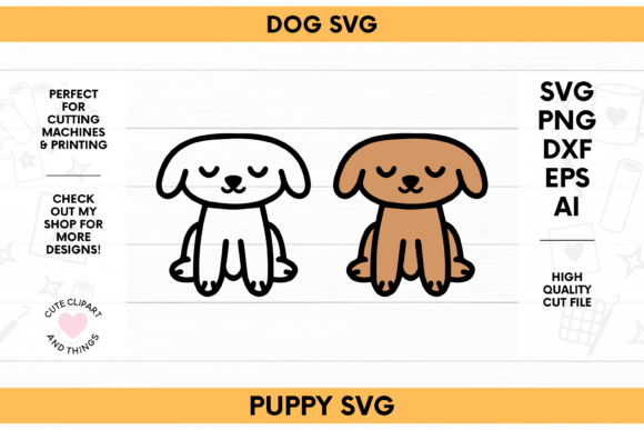 Kawaii Dog SVG