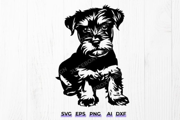 Miniature Schnauzer Puppy Dog Svg