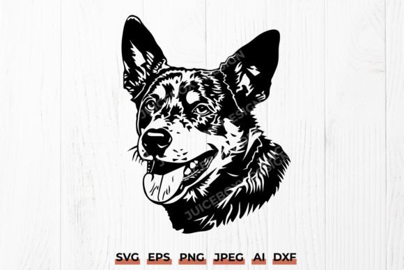 Playful Australian Cattle Dog SVG DXF