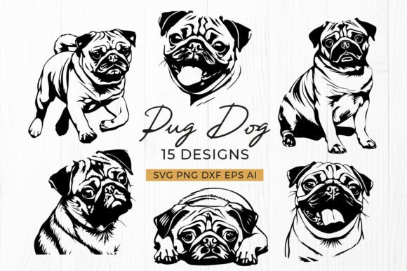 Pug Dog SVG Bundle