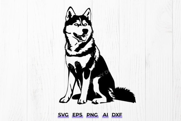 Siberian Husky Dog Svg