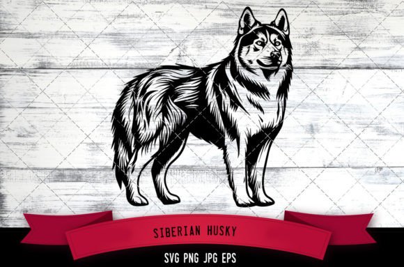 Siberian Husky SVG for Embroidery