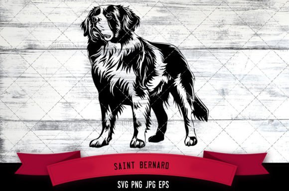 St. Bernard SVG for Embroidery