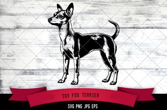 Toy Fox Terrier SVG for Embroidery