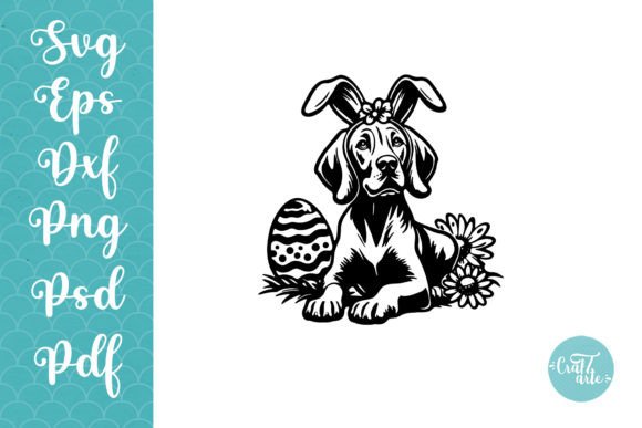 Weimaraner Vizsla Easter Themed Dog SVG