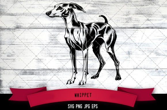 Whippet SVG for Embroidery