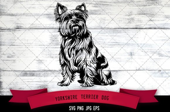 Yorkshire Terrier SVG for Embroidery